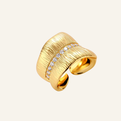 Ridged Cuff Ring