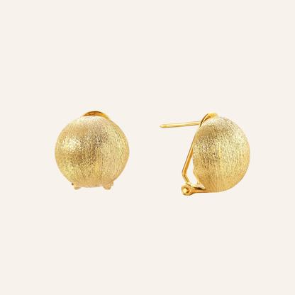 Brushed Dome Earrings