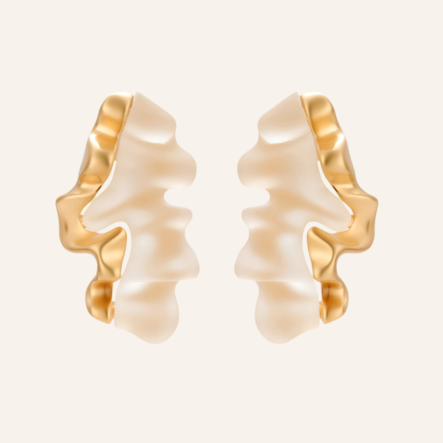 Frosted Wave Earrings